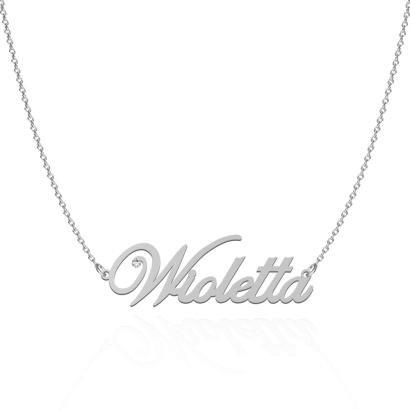 WIOLETTA  necklace in rhodium-plated or gold-plated silver