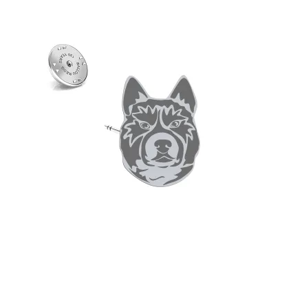 Silver Karelian Bear Dog pin - MEJK Jewellery