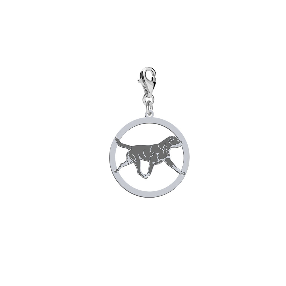 Charms z psem Rottweiler srebro GRAWER GRATIS - MEJK Jewellery