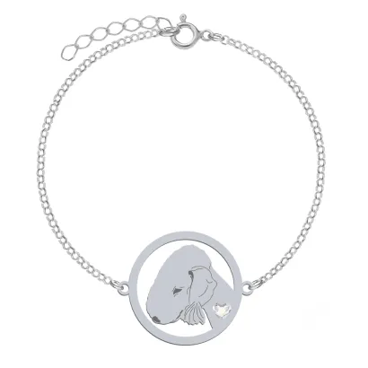 Silver Bedlington Terrier bracelet - MEJK Jewellery