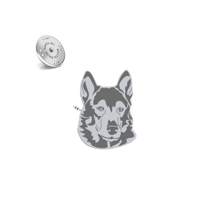 Wpinka z psem West Siberian Laika srebro - MEJK Jewellery