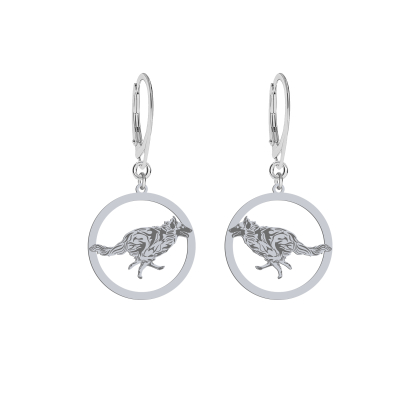 Silver Belgian Tervuren earrings, FREE ENGRAVING - MEJK Jewellery