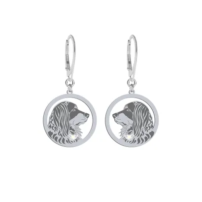 Silver Hovawart earrings, FREE ENGRAVING - MEJK Jewellery