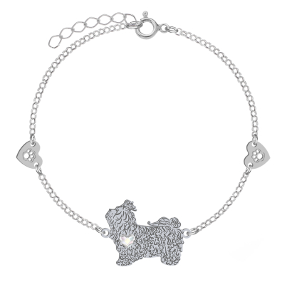 Bracelet Russian Bolonka  heart FREE ENGRAVING - MEJK Jewelery