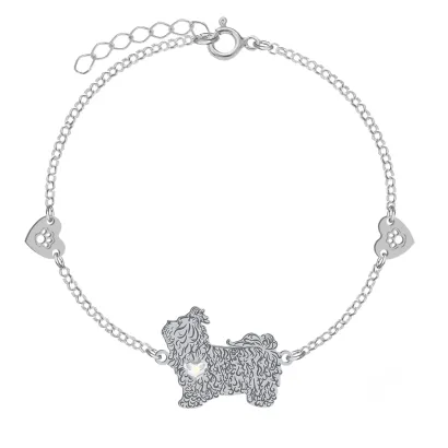 Silver Russian Tsvetnaya Bolonka bracelet, FREE ENGRAVING - MEJK Jewelery
