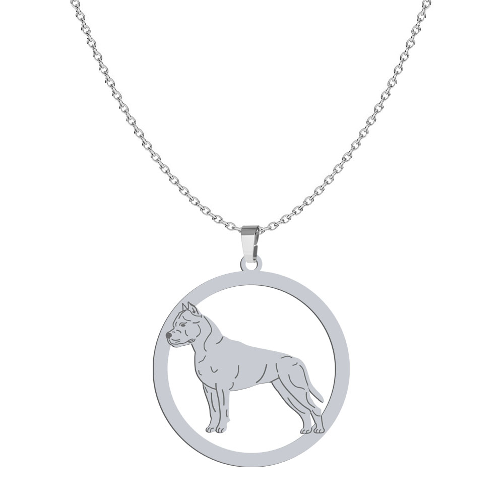 Naszyjnik z psem rasy American Staffordshire Terrier srebro GRAWER GRATIS - MEJK Jewellery
