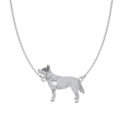 Silver Australian Cattle Dog engraved necklace - MEJK Jewellery