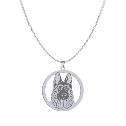 Naszyjnik z psem Owczarek Niemiecki srebro GRAWER GRATIS - MEJK Jewellery