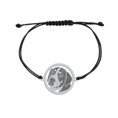 Silver Greater Swiss Mountain Dog string bracelet, FREE ENGRAVING - MEJK Jewellery