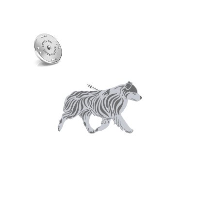 Silver Mini Aussie Shepherd pin - MEJK Jewellery