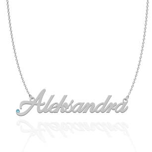 ALEKSANDRA  necklace in rhodium-plated or gold-plated silver