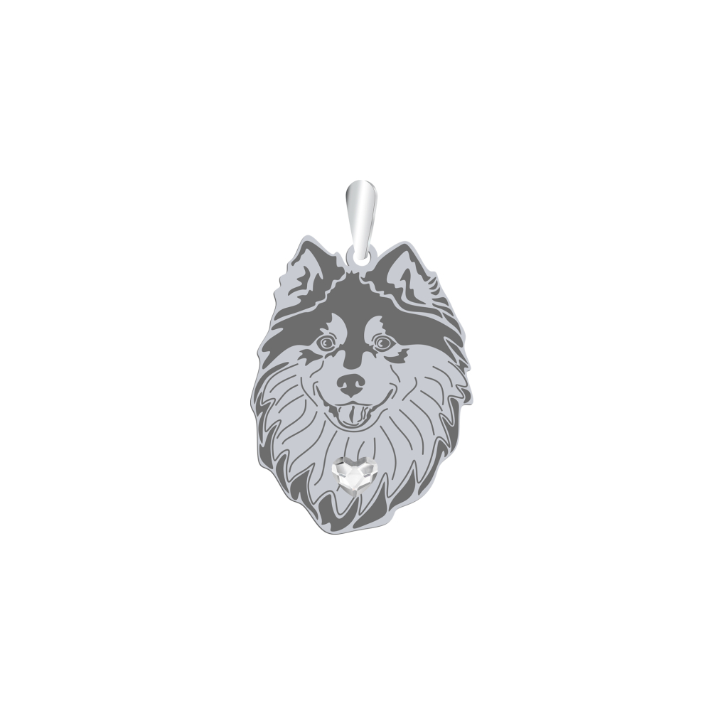 Silver Finnish Lapphund pendant, FREE ENGRAVING - MEJK Jewellery