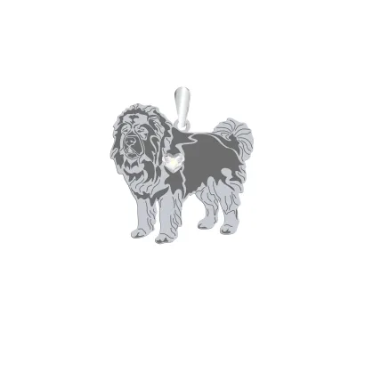 Silver Caucasian Shepherd Dog pendant, FREE ENGRAVING - MEJK Jewellery