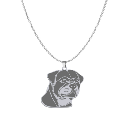 Silver Rottweiler necklace, FREE ENGRAVING - MEJK Jewellery