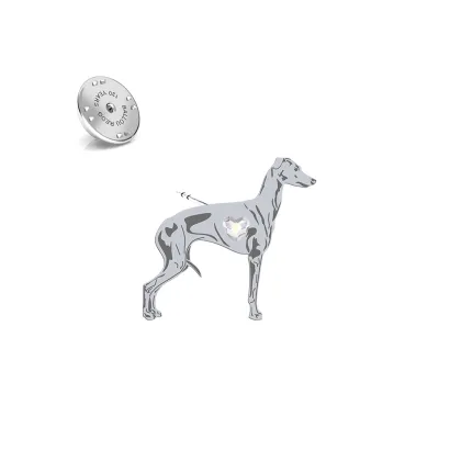 Silver Italian Sighthound pin - MEJK Jewellery
