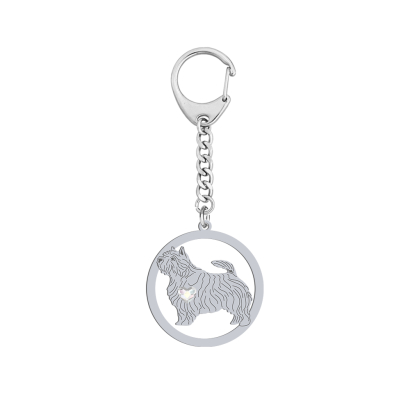 Silver Norwich Terrier keyring, FREE ENGRAVING - MEJK Jewellery