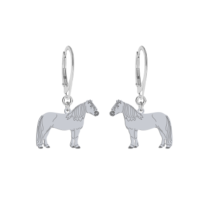 Silver Haflinger Horse earrings, FREE ENGRAVING - MEJK Jewellery