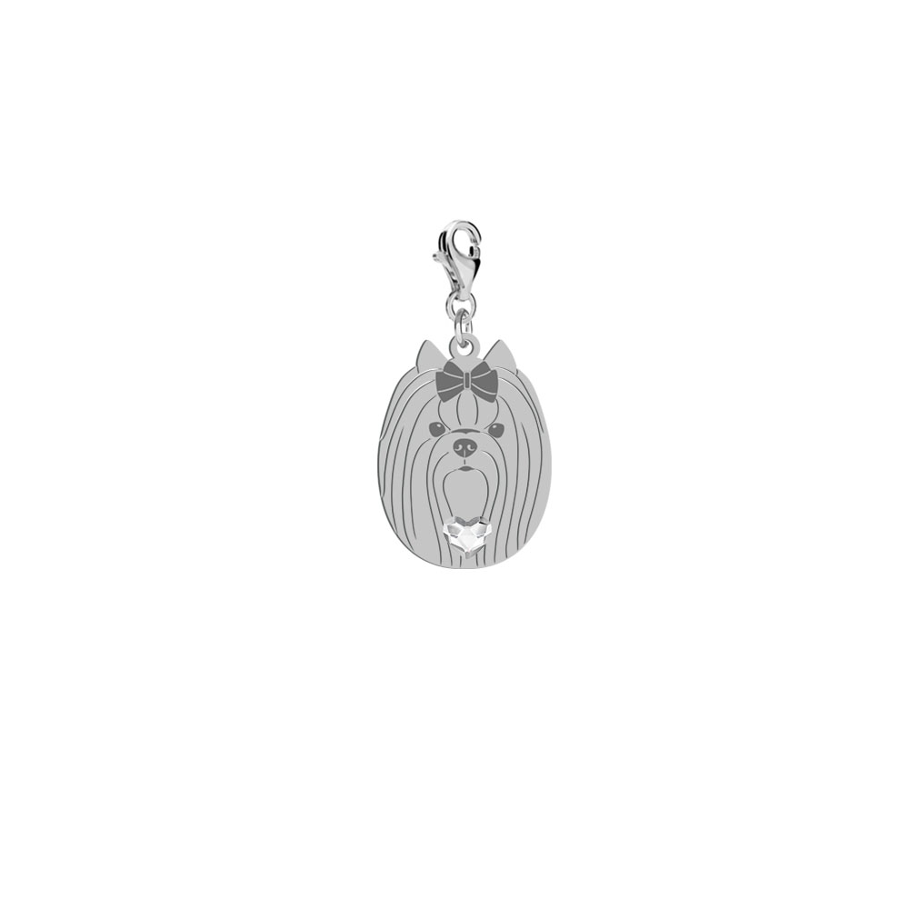 Silver Yorkshire Terrier engraved charms - MEJK Jewellery