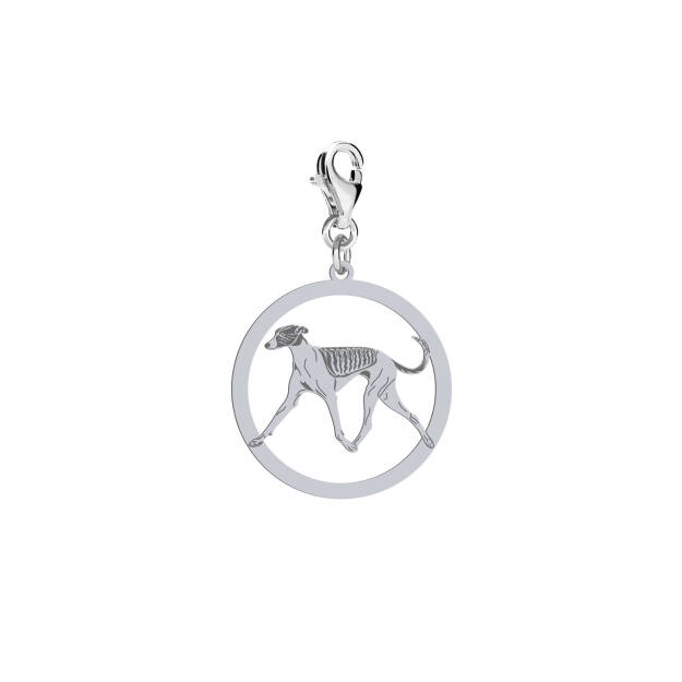 Silver Hungarian Greyhound engraved charms - MEJK Jewellery