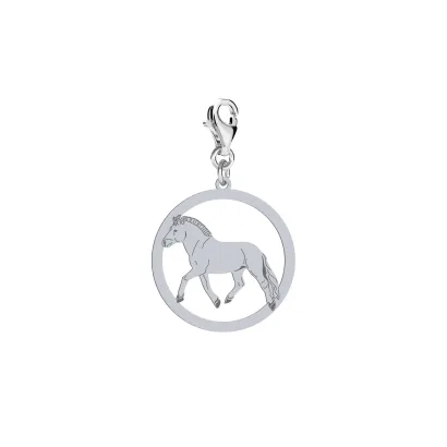 Silver Fjord Horse charms, FREE ENGRAVING - MEJK Jewellery