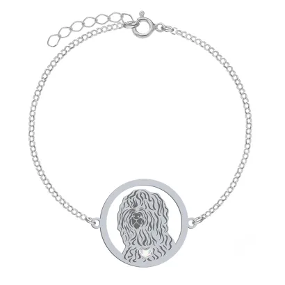 Silver Barbet engraved bracelet - MEJK Jewellery