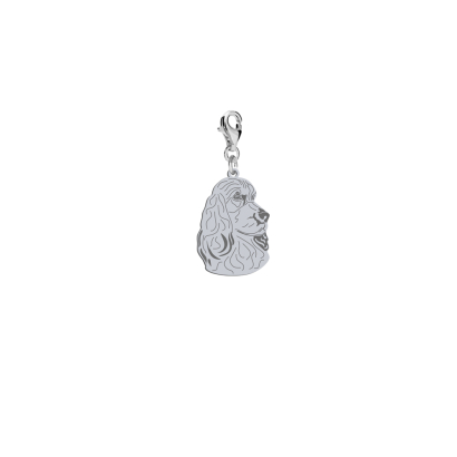Silver English Cocker Spaniel charms, FREE ENGRAVING - MEJK Jewellery