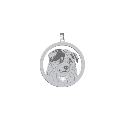 Silver Aussie pendant, FREE ENGRAVING - MEJK Jewellery
