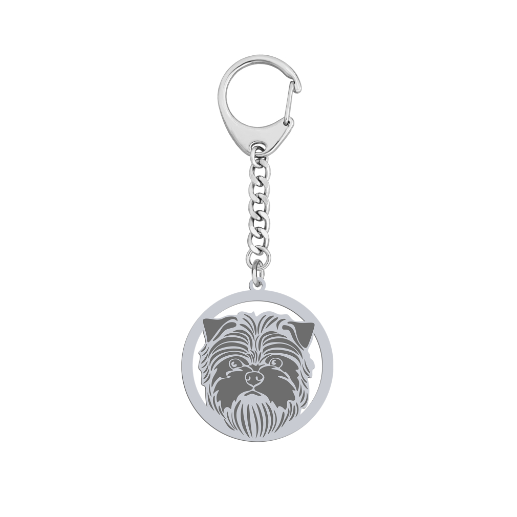 Silver Affenpinscher keyring, FREE ENGRAVING - MEJK Jewellery