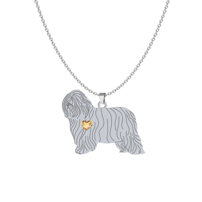 Silver Polish Lowland Sheepdog necklace, FREE ENGRAVING - MEJK Jewellery