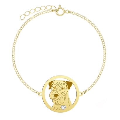 Bransoletka Jack Russell Terrier Szorstkowłosy pozłacane srebro 925 GRAWER GRATIS - MEJK Jewellery