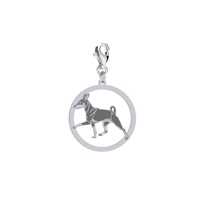 Charms z psem Pinczer Miniaturowy srebro - MEJK Jewellery