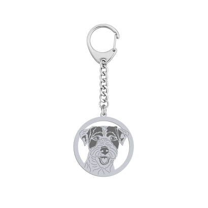 Brelok z psem grawerem Parson Russell Terrier srebro - MEJK Jewellery