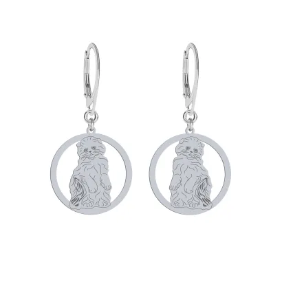 Silver Scottish Fold earrings, FREE ENGRAVING - MEJK Jewellery