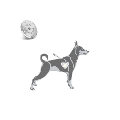 Silver Miniature Pinscher pin - MEJK Jewellery