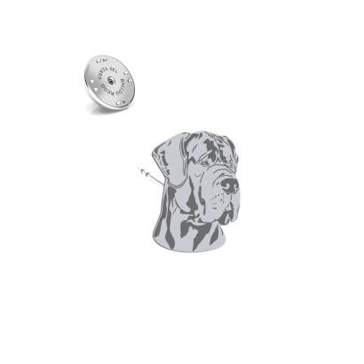 Silver Great Dane pin - MEJK Jewellery