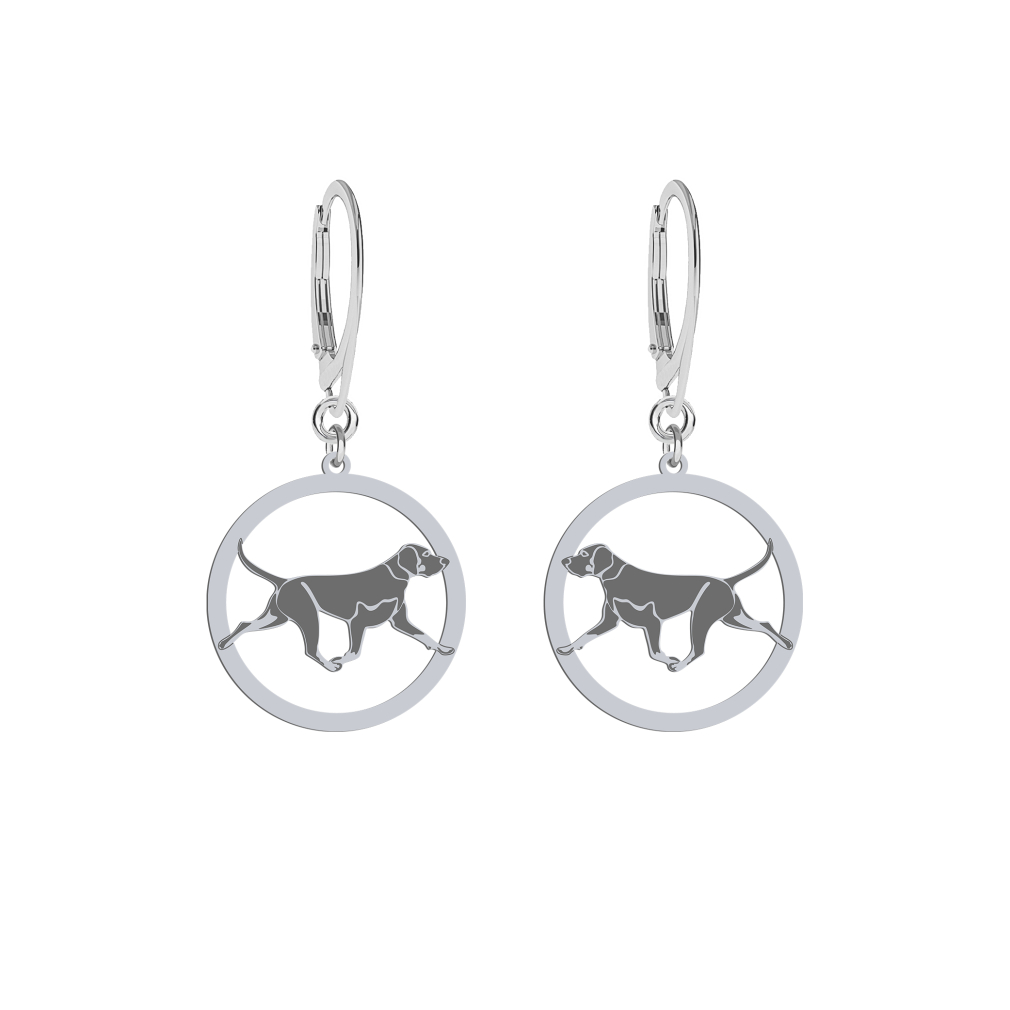 Silver Polish Hunting Dog engraved earrings - MEJK Jewellery