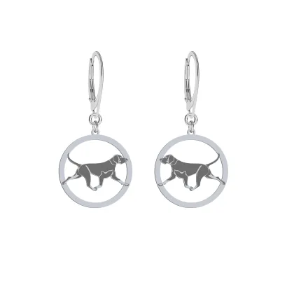 Silver Polish Hunting Dog engraved earrings - MEJK Jewellery