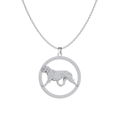 Silver Dog de Bordeaux necklace, FREE ENGRAVING - MEJK Jewellery