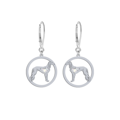 Silver Soluki earrings, FREE ENGRAVING - MEJK Jewellery