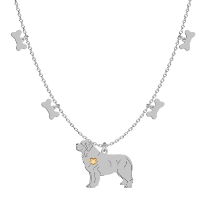 Silver Newfoundland necklace, FREE ENGRAVING - MEJK Jewellery
