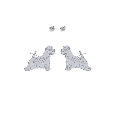 Kolczyki West Highland White Terrier srebro platynowane pozłacane - MEJK Jewellery