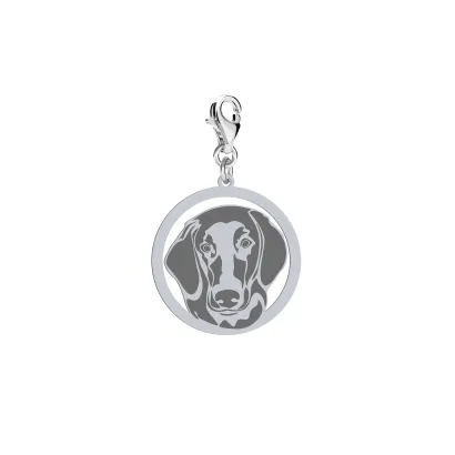 Silver Flat Coated Retriever charms, FREE ENGRAVING - MEJK Jewellery