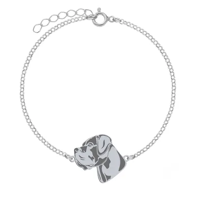 Silver Cane Corso engraved bracelet - MEJK Jewellery
