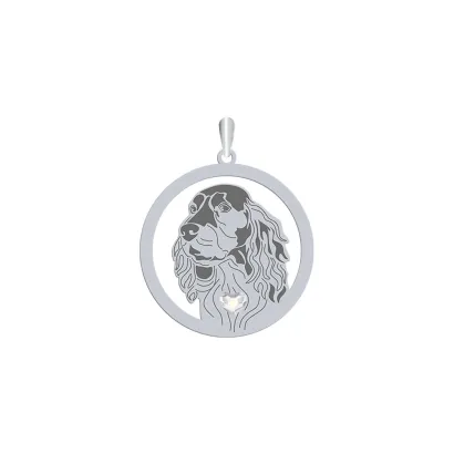 Silver Polish Hunting Spaniel pendant, FREE ENGRAVING - MEJK Jewellery