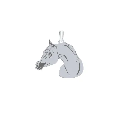 Silver Arabian Horse pendant, FREE ENGRAVING - MEJK Jewellery