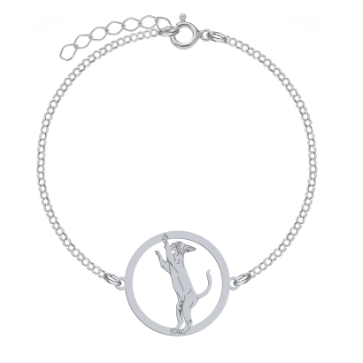 Silver Oriental Shorthair bracelet, FREE ENGRAVING - MEJK Jewellery