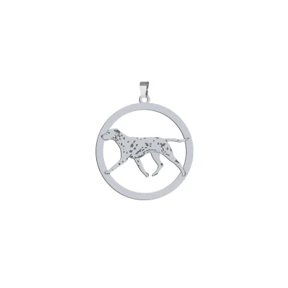 Silver Dalmatian pendant, FREE ENGRAVING - MEJK Jewellery