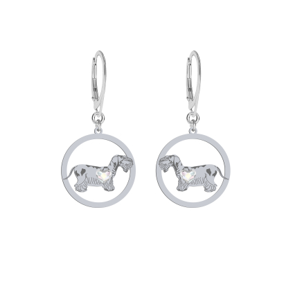 Silver Cesky Terrier engraved earrings - MEJK Jewellery