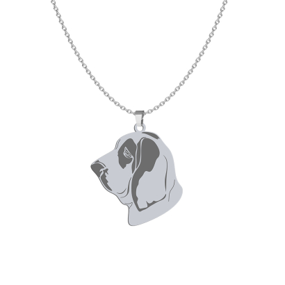 Silver Basset engraved necklace - MEJK Jewellery