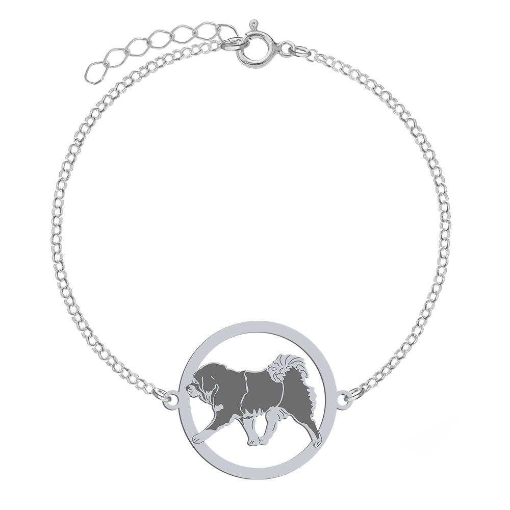Silver Tibetan Mastiff bracelet, FREE ENGRAVING - MEJK Jewellery